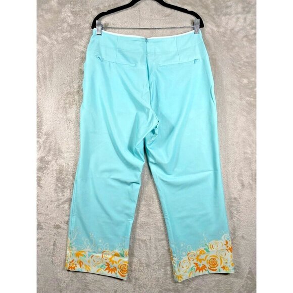 Nike Golf Dri-Fit Women's Floral Accent Cropped Pants Size 10 - Picture 6 of 16